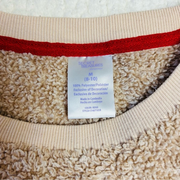 Secret Treasures Sleepwear Women's Soft Fleece Sweatshirt HOTTER THAN COCOA Sz M - Picture 6 of 6